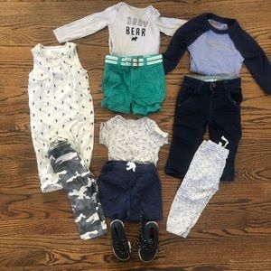 12-18 month bundle of boys clothing & shoes